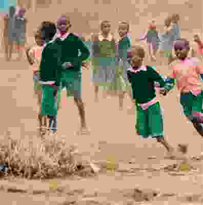 Kids playing in Kibera Slum in Kenya 
